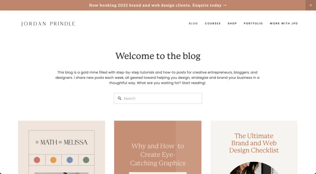 Jordan Prindle Design Blog Website
